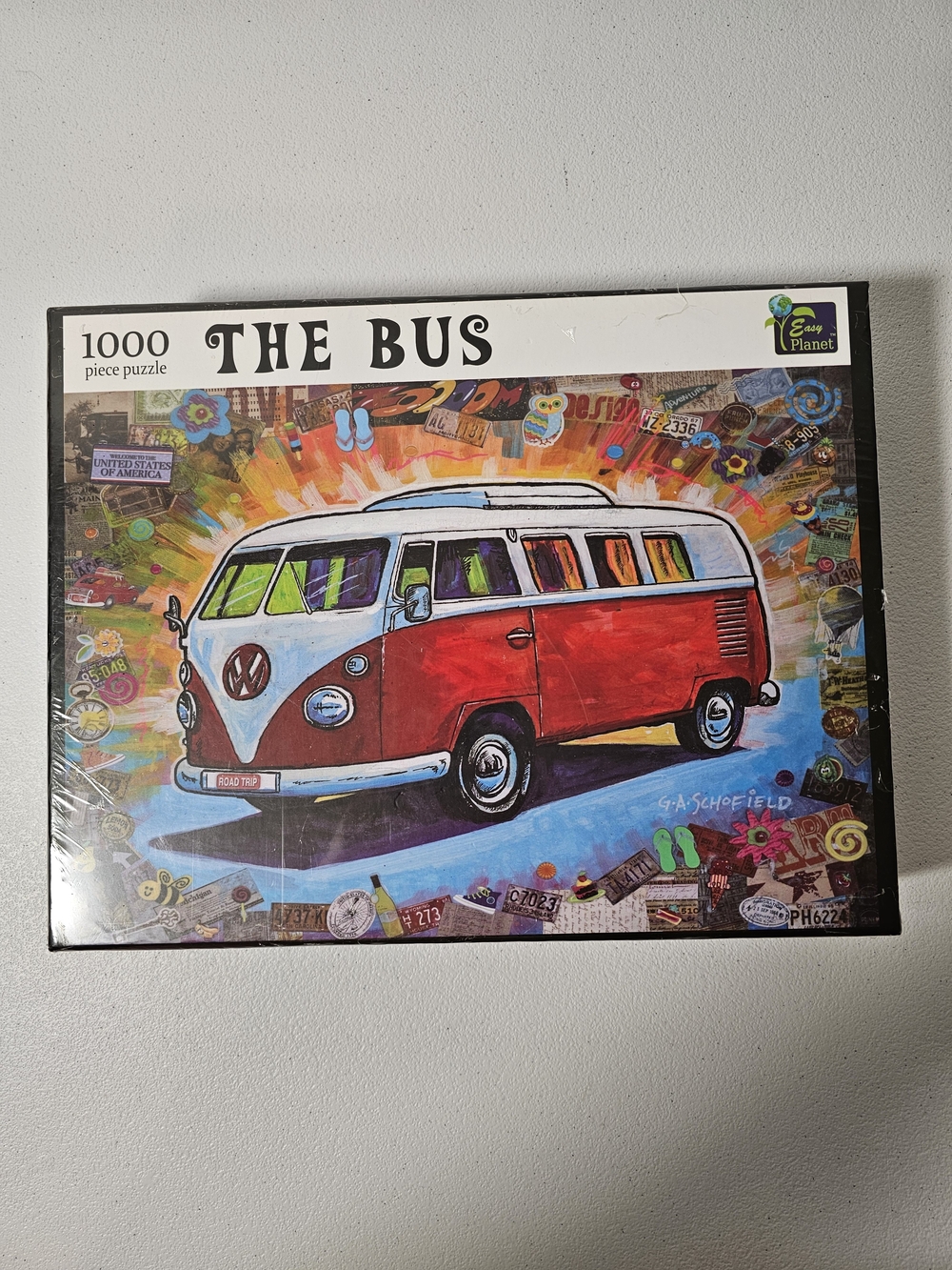 Easy Planet The Bus 1000-Piece Cars & Vehicles Cardboard Interlocking Puzzle